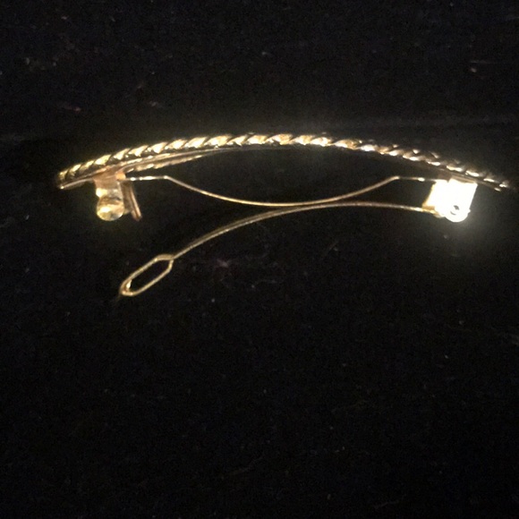 80’s Goldtone Wide Barrette - Picture 7 of 8